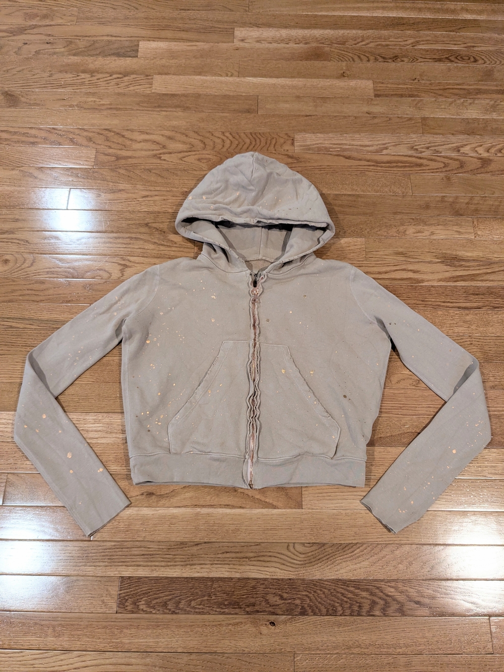 Frank & Eileen Tee Lab Naked Splatter Zip Up Hoodie Small